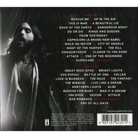 Greatest Hits By Thirty Seconds To Mars Cd X 2 With Techtone11 Ref