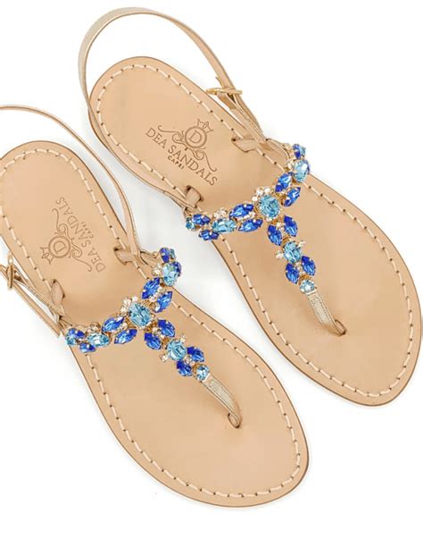 Jeweled Sandals Dea Sandals Handmade With Swarovski Crystals