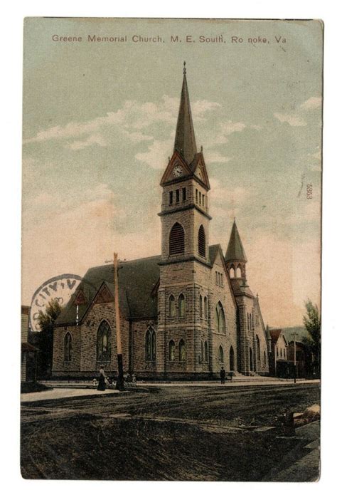 Greene Memorial Me Church Roanoke Virginia Pck Postcard 1900s Rpo Ebay