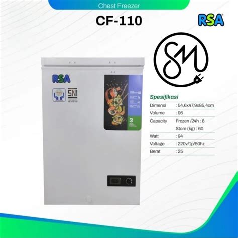 Jual Chest Freezer Rsa Cf Liter Cf Freezer Box Shopee Indonesia