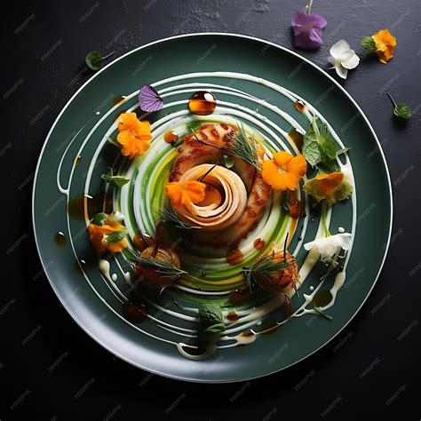 Premium Ai Image Artistry Of Food Presentation In The Kitchen Showcase Beautifully Plated Dishes