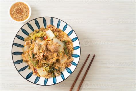 Stir Fried Thai Styled Sukiyaki Or Stir Fried Vermicelli With Pork And