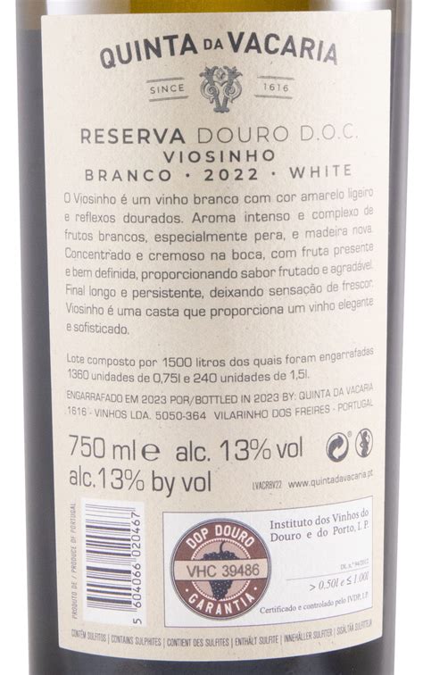 2022 Quinta Da Vacaria Viosinho Reserva Branco