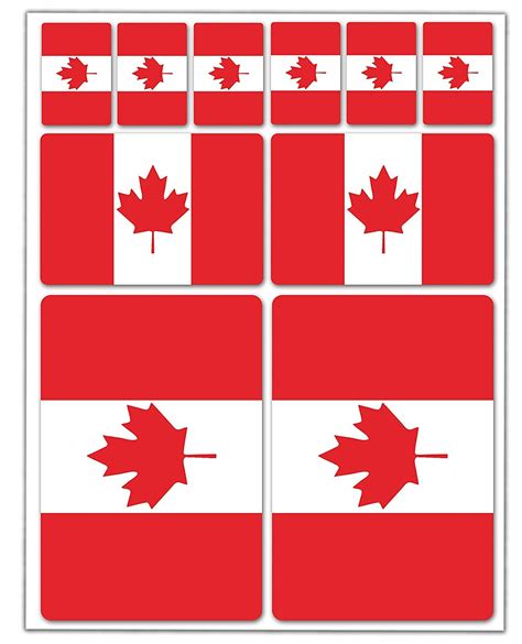 10 x Vinyl Stickers Set Decals Canada Canadian National Flag Car ...