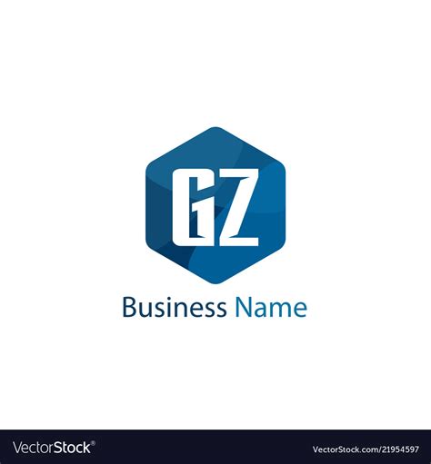 Initial Letter Gz Logo Template Design Royalty Free Vector