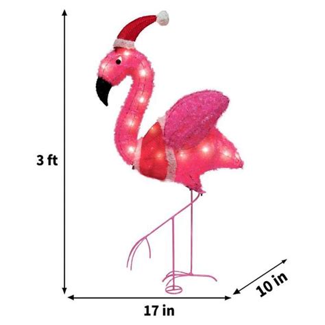 Lighted Pink Flamingo Lawn Ornaments Shelly Lighting