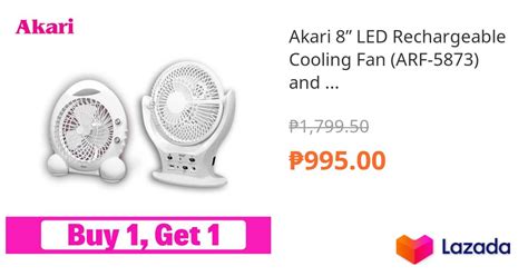 Akari Led Rechargeable Cooling Fan Arf And Led Rechargeable