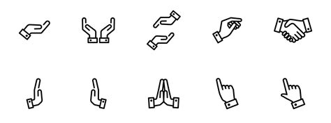 Holding Hand Icon Finger Pointer Or Cursor Illustration Hand Gestures