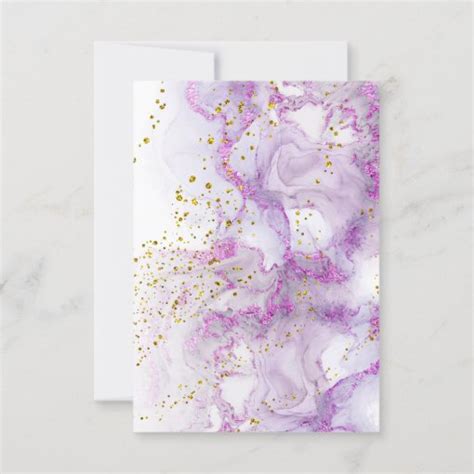 Purple Ink And FAUX Glitter Baptism Invitation Zazzle