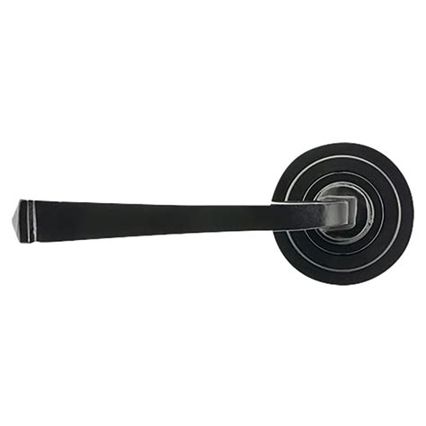 From The Anvil Avon Door Handle On Art Deco Rose Black