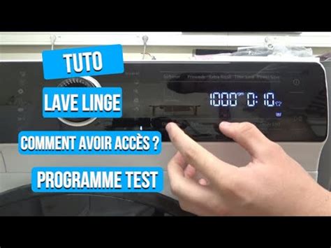 Tuto Accès programme test lave linge WF1014BAIDW S180C Valberg YouTube