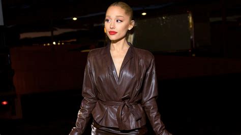 Ariana Grande Wore Head-to-Toe Brown Leather in New York City | Marie Claire