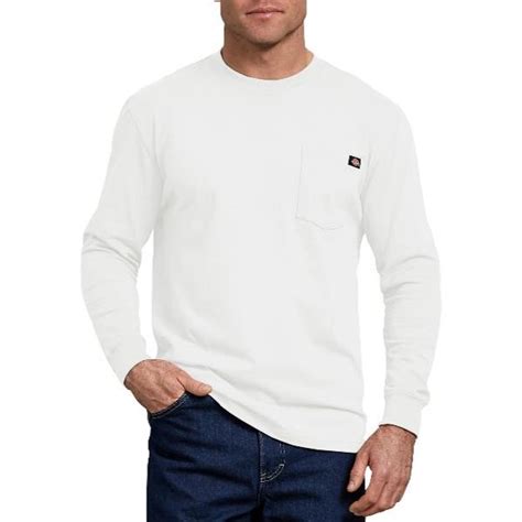 Dickies Long Sleeve Heavyweight Crew Neck T Shirt White Stevens