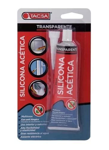 Sellador Silicona Acetica Transparente Pomo Ml Tacsa