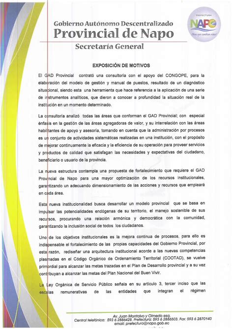 Pdf Gad Provincial De Napo · La Escala De Techos Y Pisos De Las