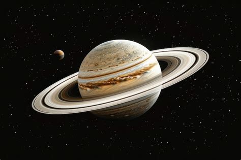 Planeta Saturno Altamente Detalhado E Realista Colorido Altamente