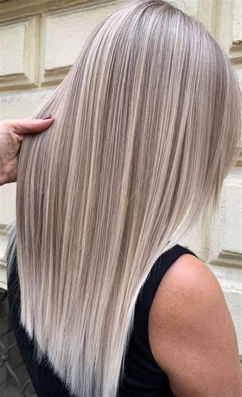 Luxury Balayage Highlight Light Ash Blonde Platinum Human Etsy