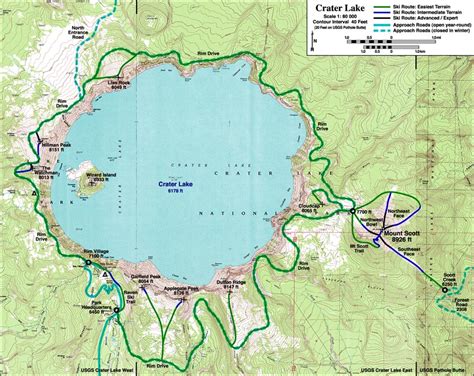 Skiing The Cascade Volcanoes Crater Lake