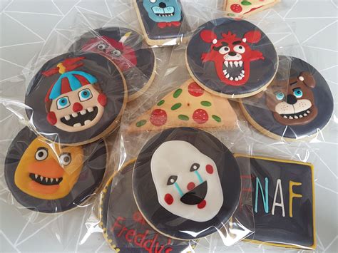 Five Nights At Freddys Themed Cookies 10 Iced Cookies Etsy Uk