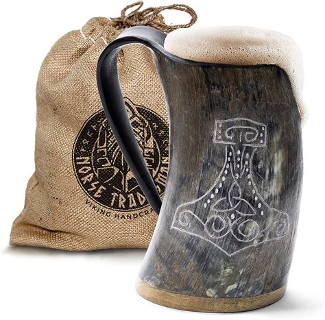 Norse Tradesman Véritable corne à boire viking Mug 500 ml Chope à