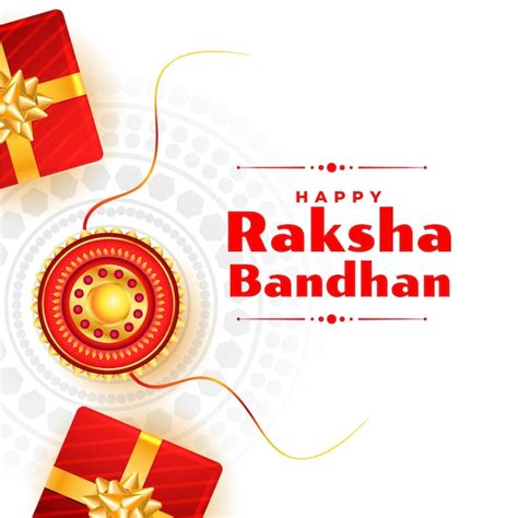 Free Vector Indian Style Raksha Bandhan Festival Wishes Card Design