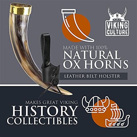 Viking Culture Corne à boire Viking avec ouvre bière support étui de