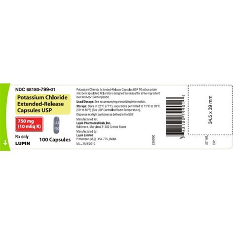 Potassium Chloride Er 10meq Rx Products