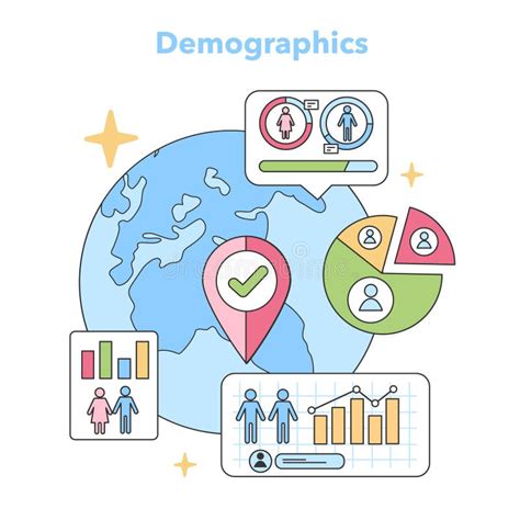 Demographics Analysis Concept Flat Vector Illustration Stock Vector