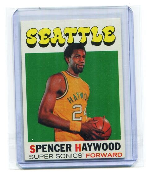 Topps Spencer Haywood Rookie Card Sonics Nm Mt Four