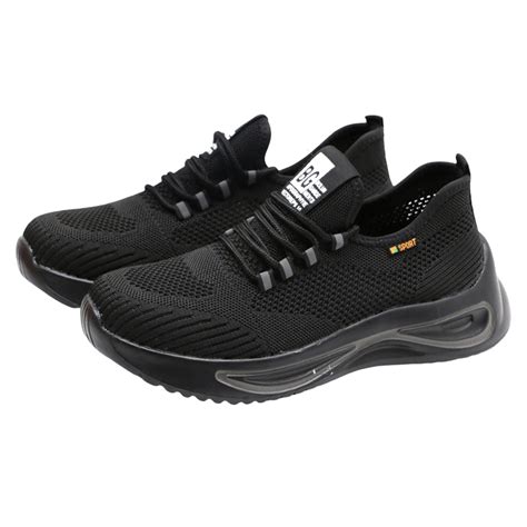 Black Fashion Breathable Sneakers | ETERNITY SAFETY