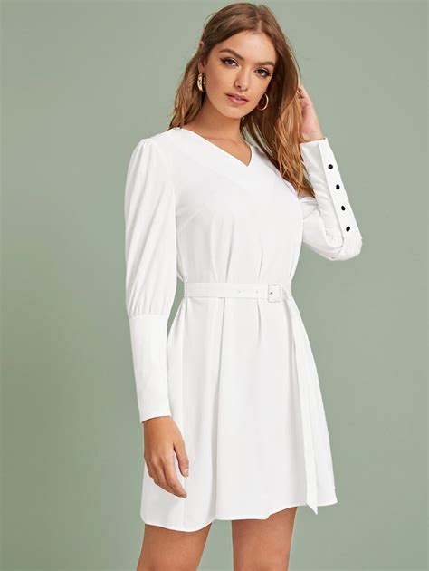 Button Back Belted Dress For Sale Australia New Collection Online