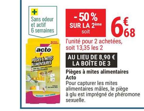 Promo Pi Ges Mites Alimentaires Acto Sur La Me Chez Gamm Vert