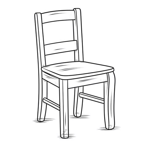 Doodle Wooden Chair Vector Illustration Rat Drawing Chair Drawing