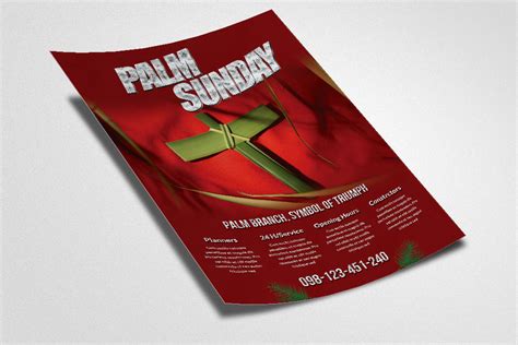 Palm Sunday Flyer By Designhub Thehungryjpeg