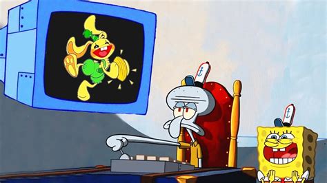 Spongebob And Squidward React To Security Poppy Playtime Chapter 3