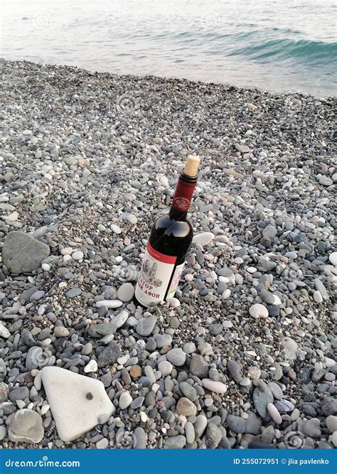 Black Sea in Abkhazia and Wine Editorial Photo - Image of geology ...