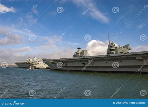 The Royal Navys Aircraft Carriers HMS Queen Elizabeth And HMS Prince Of