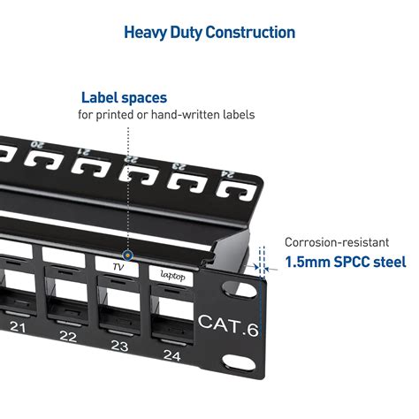 Cable Matters Rackmount Or Wall Mount U Port Keystone Patch Panel