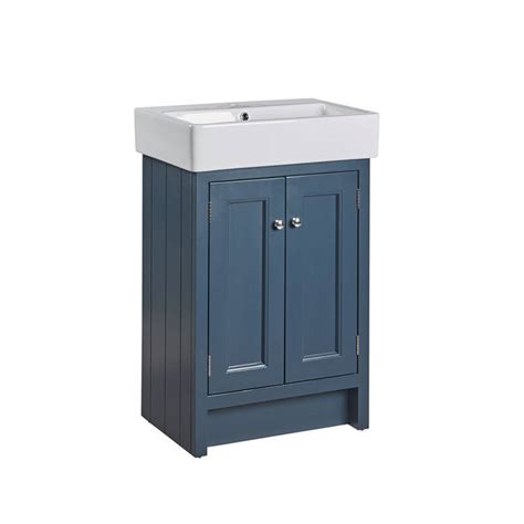 Roper Rhodes Hampton 575mm Derwent Blue Freestanding Vanity Unit And Basin