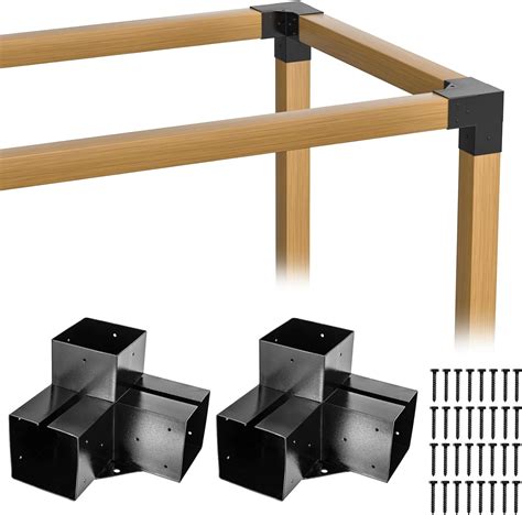 Fmhotu Diy Pergola Brackets Kit With Screws 2 Pack 3 Way