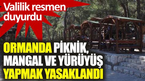 İzmir Valiliği resmen duyurdu Ormanda piknik mangal ve yürüyüş yapmak