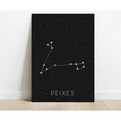 Quadro decorativo SIGNO CONSTELAÇÃO PEIXES D488 Shopee Brasil