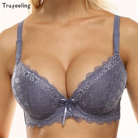 Trufeeling Sexy Women Lingerie Bras For Push Up Lace Floral Bra Supper