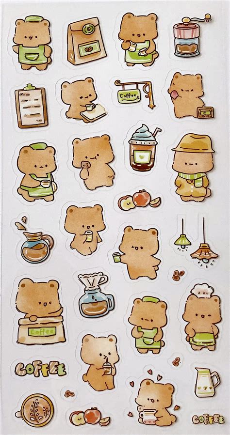 Fox Bears Bunnies Shiba Inu Puppies Cute Kawaii Kitsch Stickers Artofit