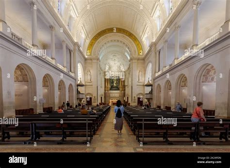 Santarem Portugal June Interior Of The Basilica Of Nossa