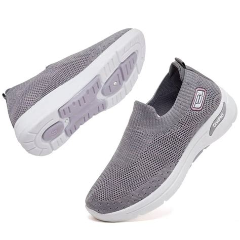 Sly Slip On Sneakers For Women Lightweight Walking Shoes Arch Support