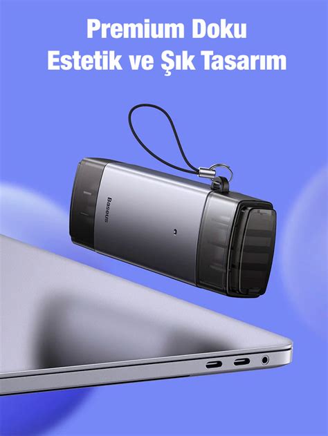 Baseus Lite Series Usb Type C To Sd Microsd Haf Za Kart Okuyucu