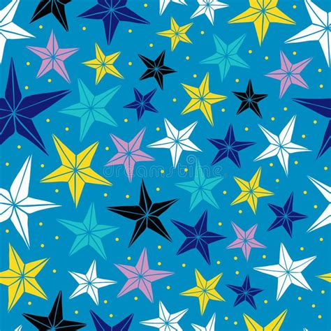 Seamless Star Pattern Stock Vector Illustration Of Objects 8934101