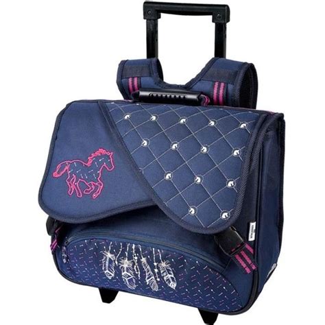 Cartable Roulettes Cheval Plumes Cm Trolley Haut De Gamme