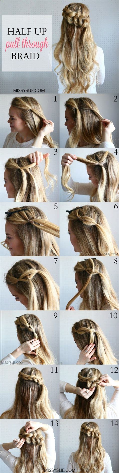 Half Up Pull Through Braid MISSY SUE Long Hair Styles Hair Styles